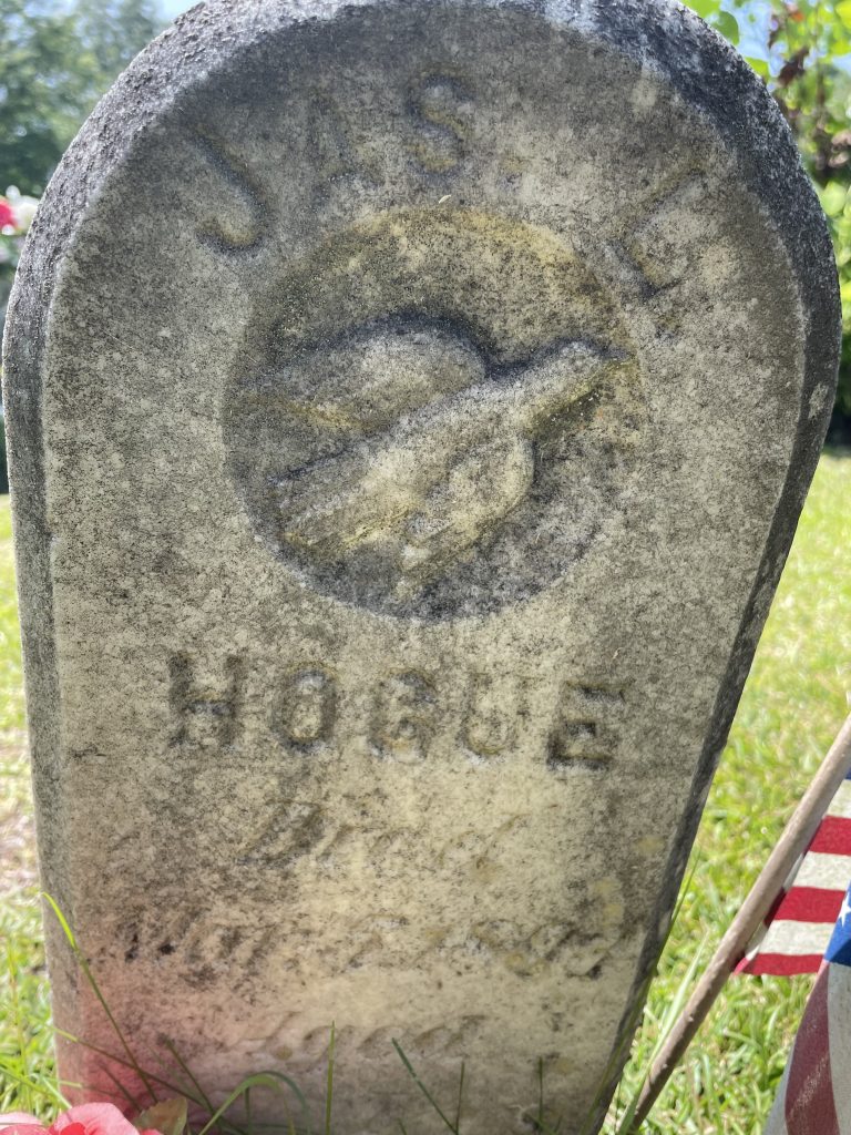 J.L. Hogue grave Closeup